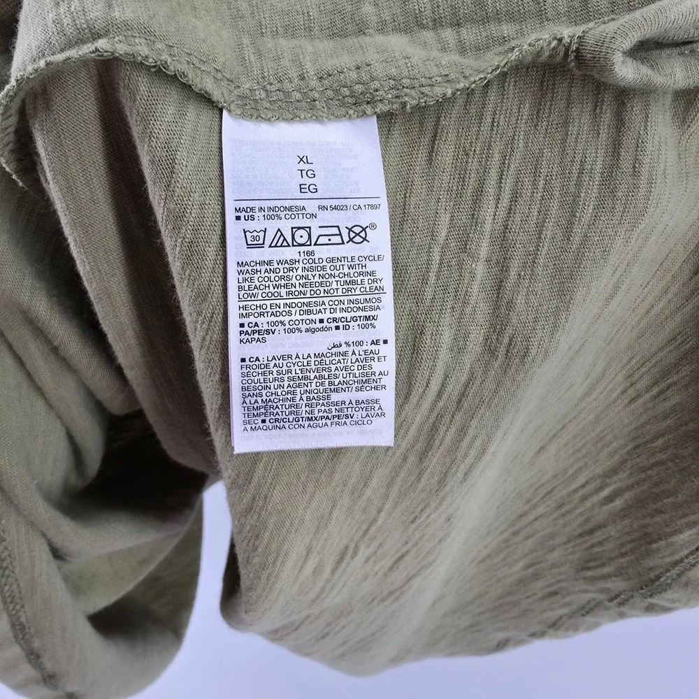 NEW Old Navy Womens Elastic Waist Saguaro Green Cotton T-Shirt Dress Size XL - Picture 7 of 13